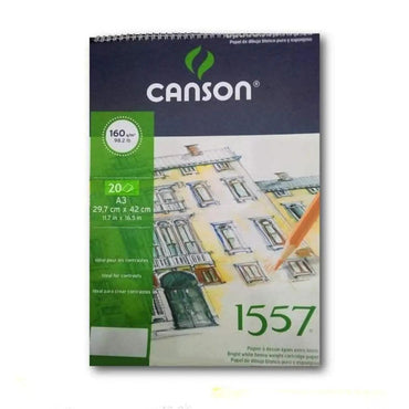 Canson 1557 Sketch & Drawing Pad A3 160gsm The Stationers